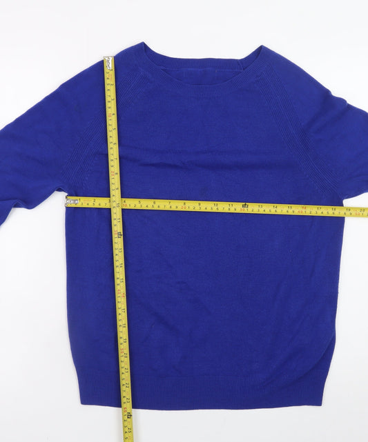 Marks and Spencer Women’s Blue Acrylic Pullover Jumper Size 14