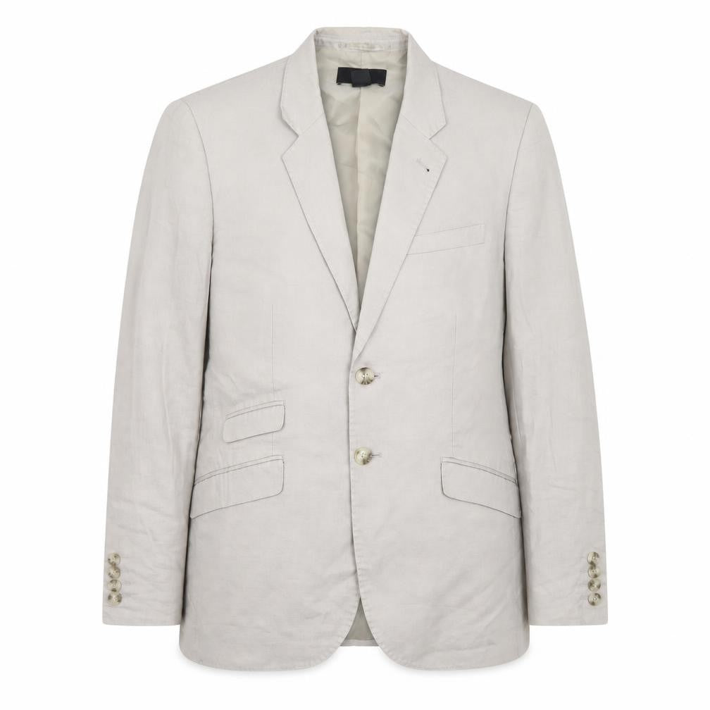 H&M Women’s Beige Linen Blend Blazer Size 20 Regular Fit