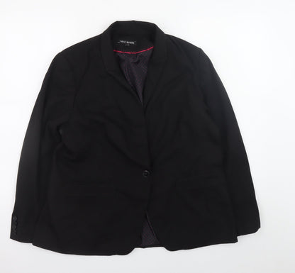 Next Petite Women's Black Blazer Jacket Size 18P Classic Formal Workwear