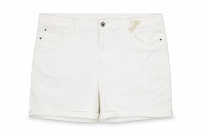 Marks and Spencer Women's White Chino Shorts Size 22 Stretch Cotton Blend
