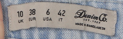 Denim Co Women’s Light Blue Lace Trim Denim Hot Pants Shorts Size 10