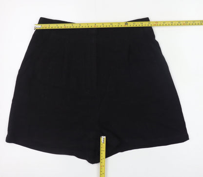 ASOS Women Black Size 10 High-Waist Chino Shorts