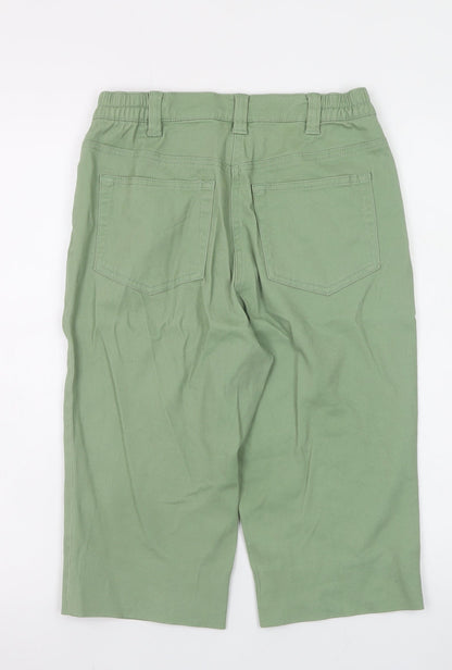 Damart Women’s Green Bermuda Shorts Size 10 Cotton Stretch Casual