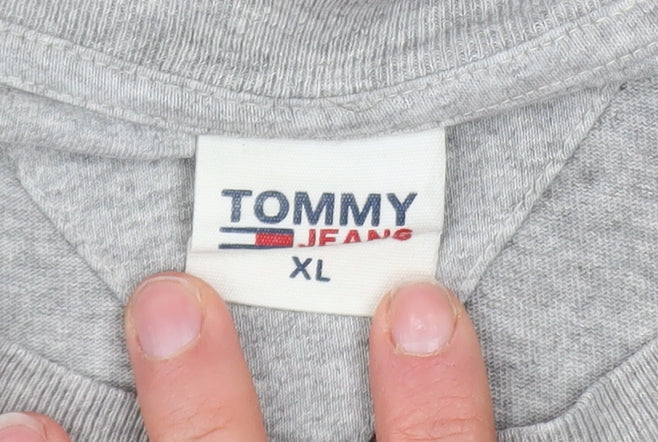 Mens UK Size XL Tommy Jeans Grey  T-Shirt