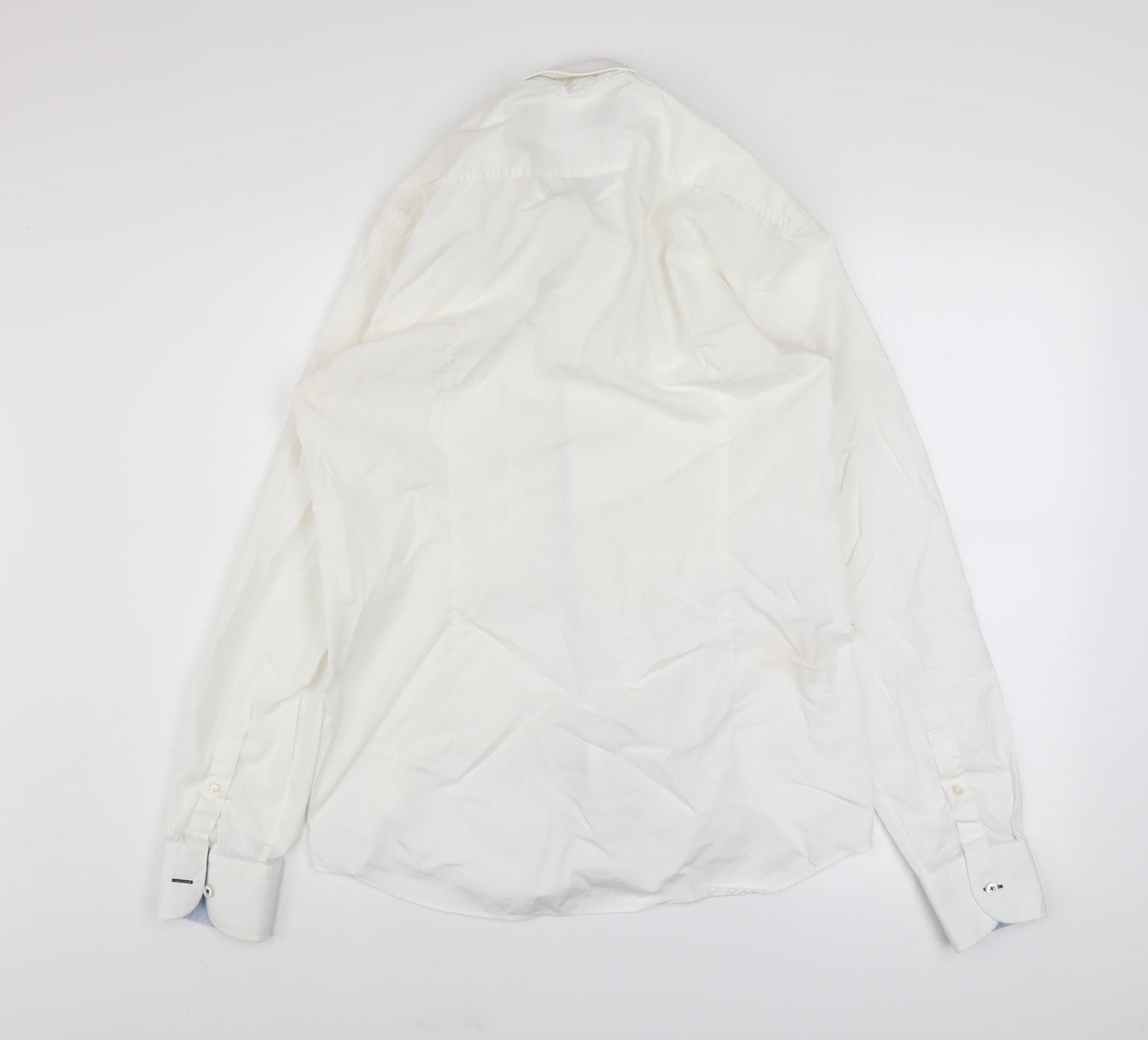 BOSS Hugo Boss Men's White Slim Fit Easy Iron Long Sleeve Shirt 15.5in