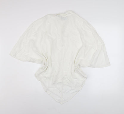 Diesel Women White Relaxed Kimono Button-Up Shirt Size S