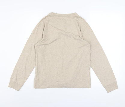 Polo Ralph Lauren Boys Beige Long Sleeve Crew Neck T-Shirt Size 10-12