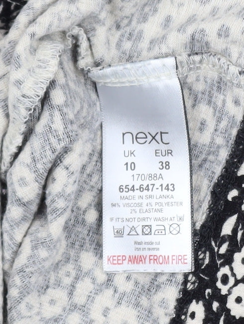 Womens UK Size 10 NEXT Black Basic Blouse