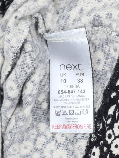 Womens UK Size 10 NEXT Black Basic Blouse