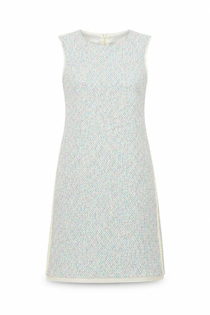 Hobbs Women Multicoloured Size 10 Shift Tweed Knee Length Dress