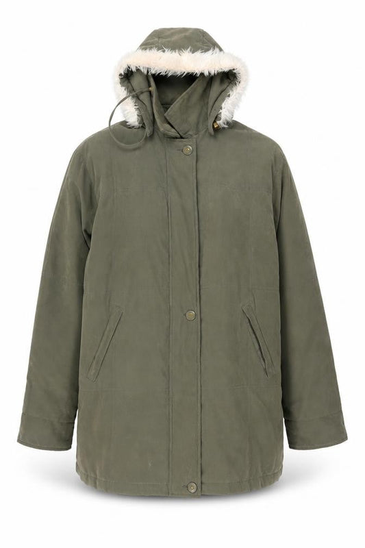 Womens UK Size 18 YS Collection Green Parka Coat