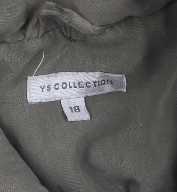 Womens UK Size 18 YS Collection Green Parka Coat