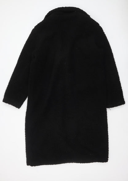 Womens UK Size 12 Brave Soul Black Overcoat