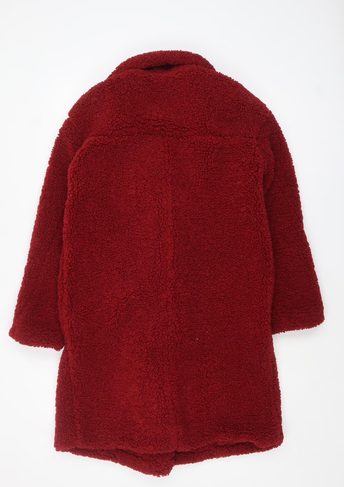 Womens UK Size XS Bershka Red Overcoat
