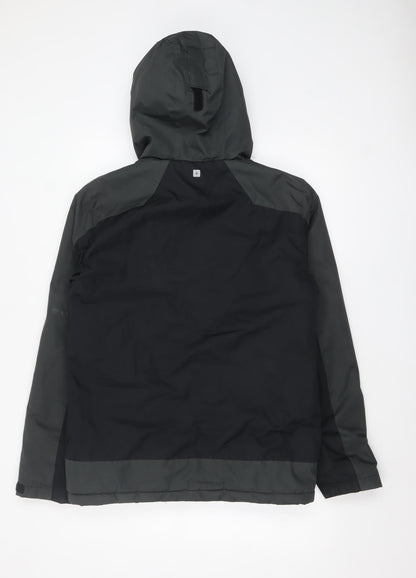 Mountain Warehouse Men's Black XS Hooded Water Resistant Parka Jacket