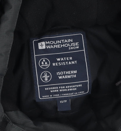 Mountain Warehouse Men's Black XS Hooded Water Resistant Parka Jacket