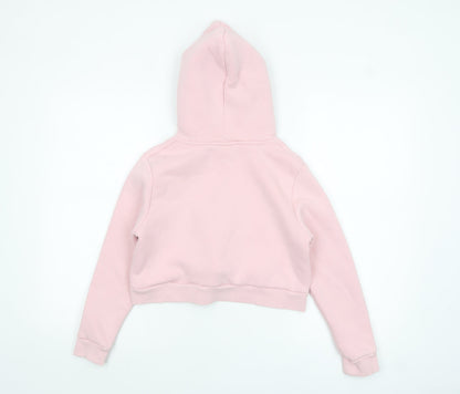 Hype Girls Pink Pullover Hoodie 11-12 Years Logo Fleece Sweatshirt