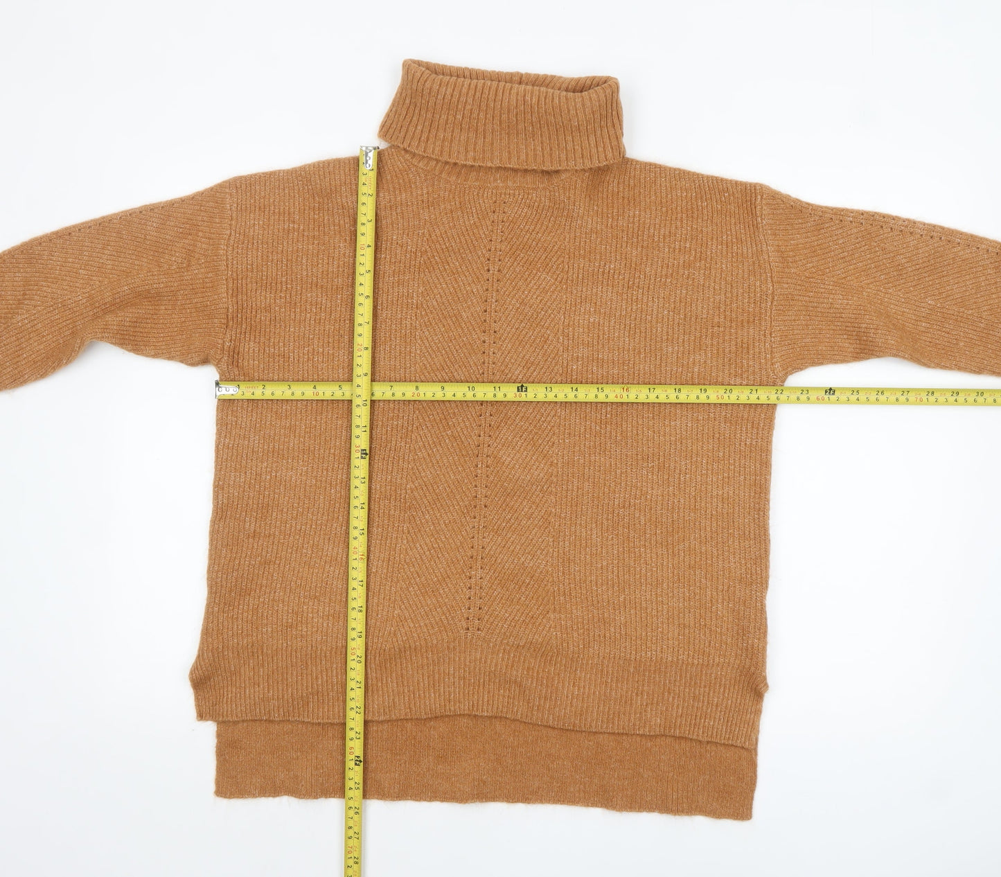 Peacocks Womens Brown Roll Neck Knit Jumper Size M