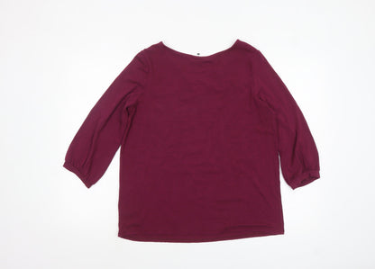 Thought Women’s Purple 3/4 Sleeve Tunic Blouse Size 12