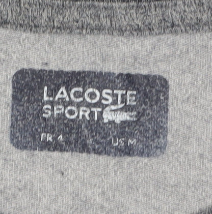 Lacoste Sport Men's Grey Long Sleeve Cotton Top M Regular Fit