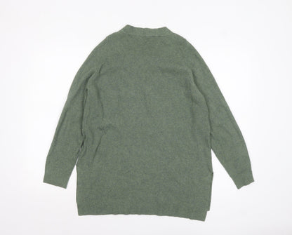 Marks and Spencer Women's Green V-Neck Knit Jumper Size 10