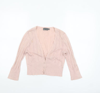 Womens UK Size S Mexx Pink Cardigan Jumper