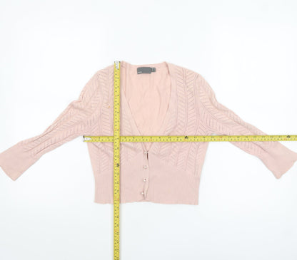 Womens UK Size S Mexx Pink Cardigan Jumper