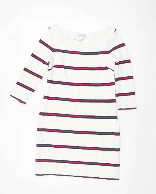 Banana Republic Women’s White Striped Shift Dress Size 8