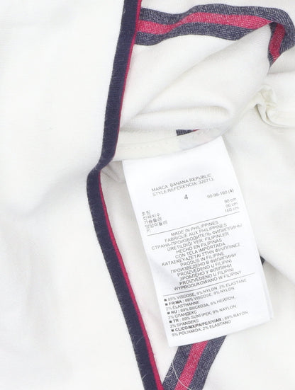 Banana Republic Women’s White Striped Shift Dress Size 8
