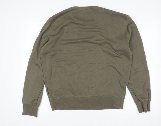 Mens UK Size L French Connection Green Pullover Sweatshirt