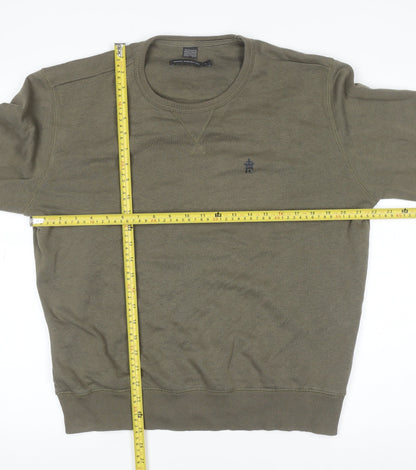 Mens UK Size L French Connection Green Pullover Sweatshirt