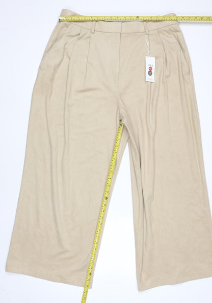 Womens UK Size 18 Marks and Spencer Regular Fit Casual Business Beige Trousers