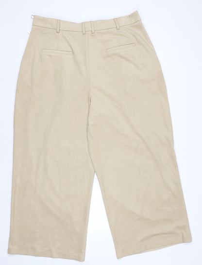 Womens UK Size 18 Marks and Spencer Regular Fit Casual Business Beige Trousers