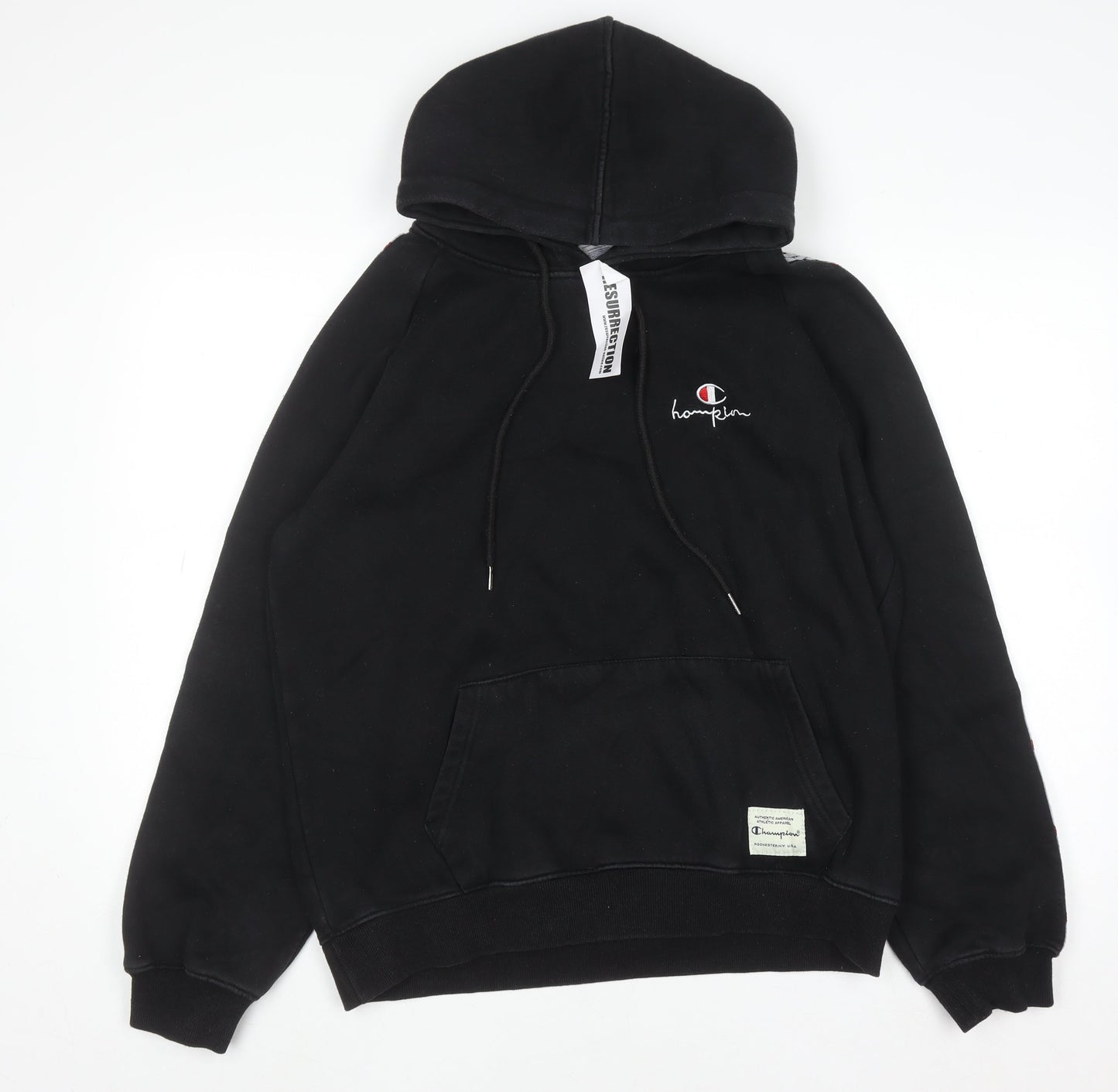 Mens UK Size XL Champion Black Pullover Hoodie