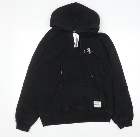Mens UK Size XL Champion Black Pullover Hoodie