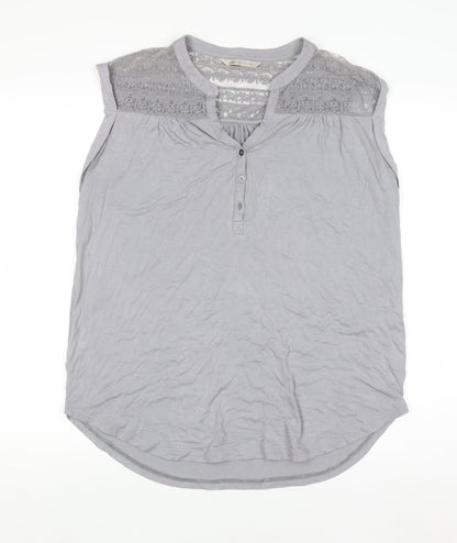 Womens UK Size 14 Marks and Spencer Grey Basic Blouse