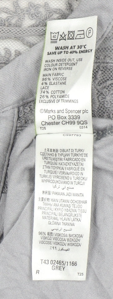 Womens UK Size 14 Marks and Spencer Grey Basic Blouse