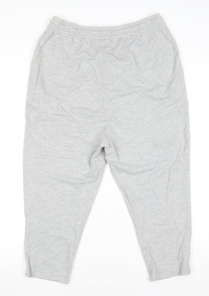 Adidas Women Grey Jogger Sweatpants Size 10 Lightweight Cotton Blend