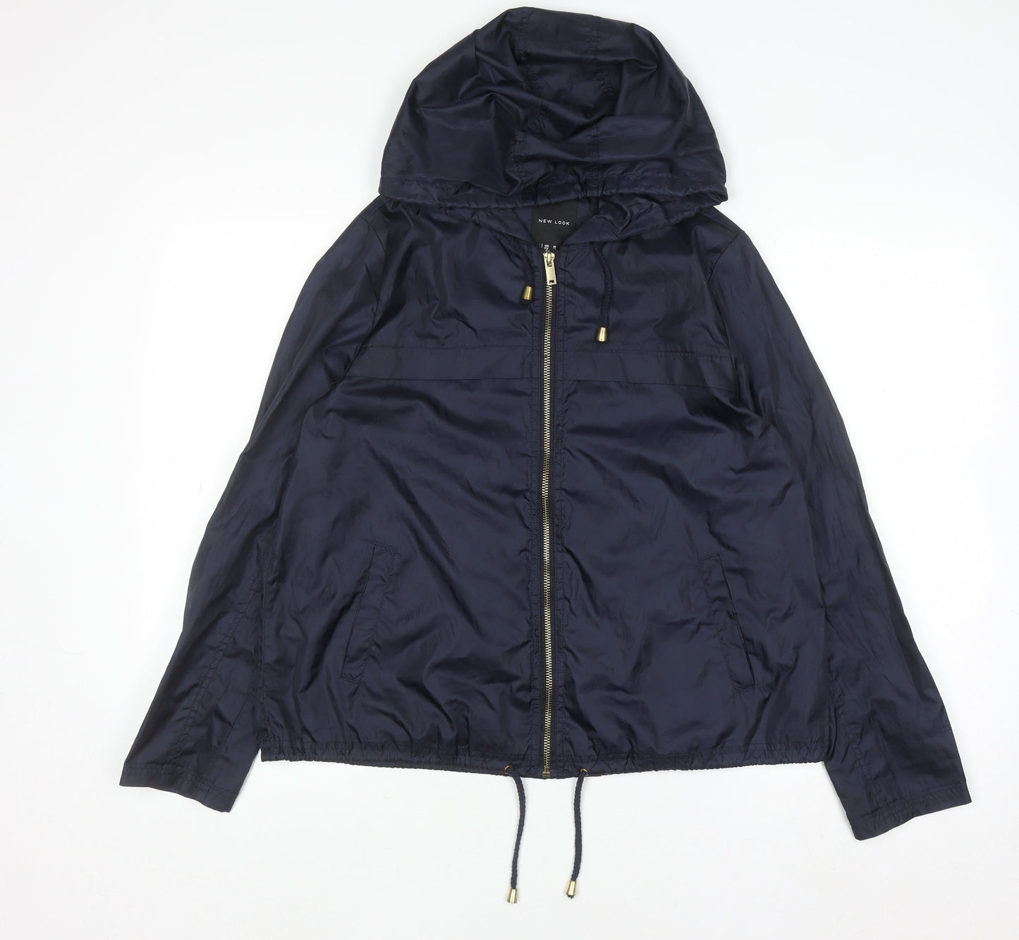 Womens UK Size 10 New Look Blue Windbreaker Coat