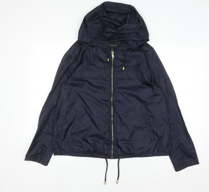 Womens UK Size 10 New Look Blue Windbreaker Coat