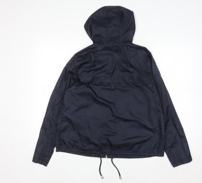 Womens UK Size 10 New Look Blue Windbreaker Coat