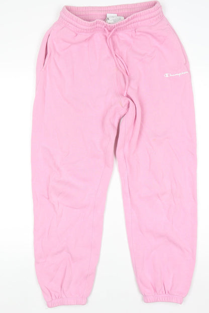 Champion Womens Pink Jogger Sweatpants S Cotton Blend