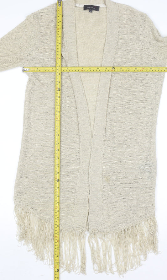 Womens UK Size 10 Marks and Spencer Beige Cardigan Jumper