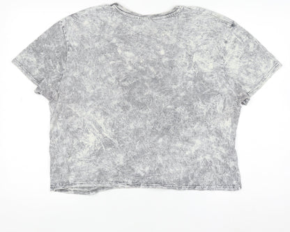 Disney Womens Grey Mr & Mrs Potato Head Cropped T-Shirt M