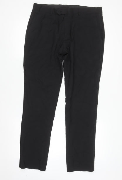 Next Men's Black Slim Fit Dress Trousers 34W 31L