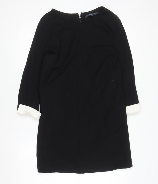 French Connection Women’s Black Shift Dress Size 8 3/4 Sleeve Workwear