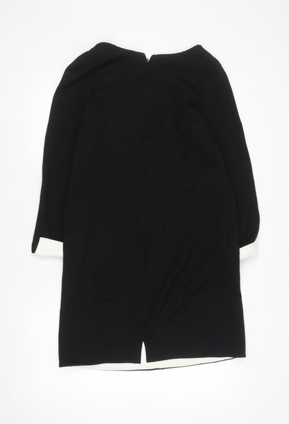 French Connection Women’s Black Shift Dress Size 8 3/4 Sleeve Workwear