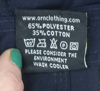 ORN Men's Navy Blue Cargo Work Trousers 32T Regular Fit