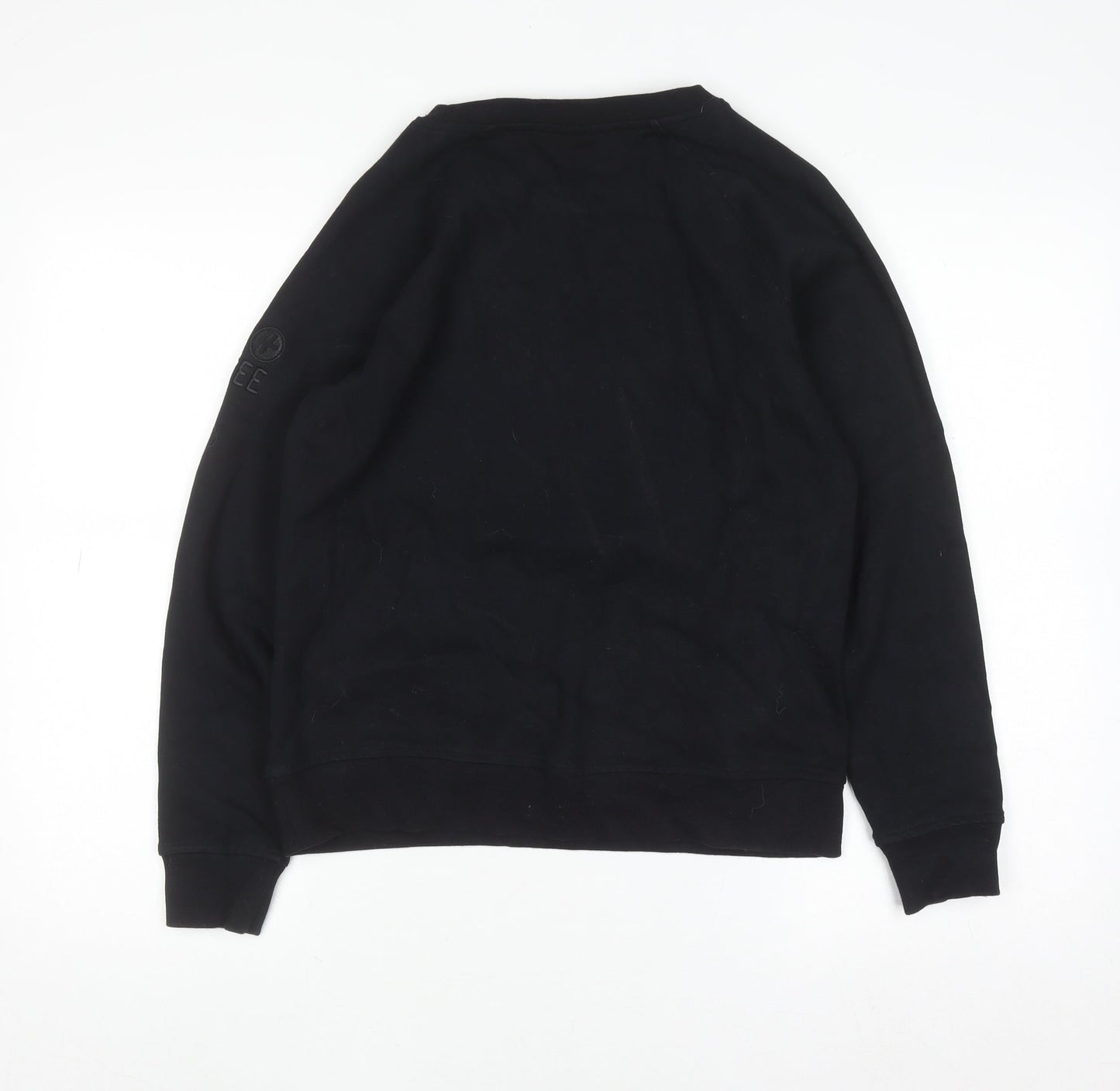 Womens UK Size S Gym+Coffee Black Pullover Sweatshirt