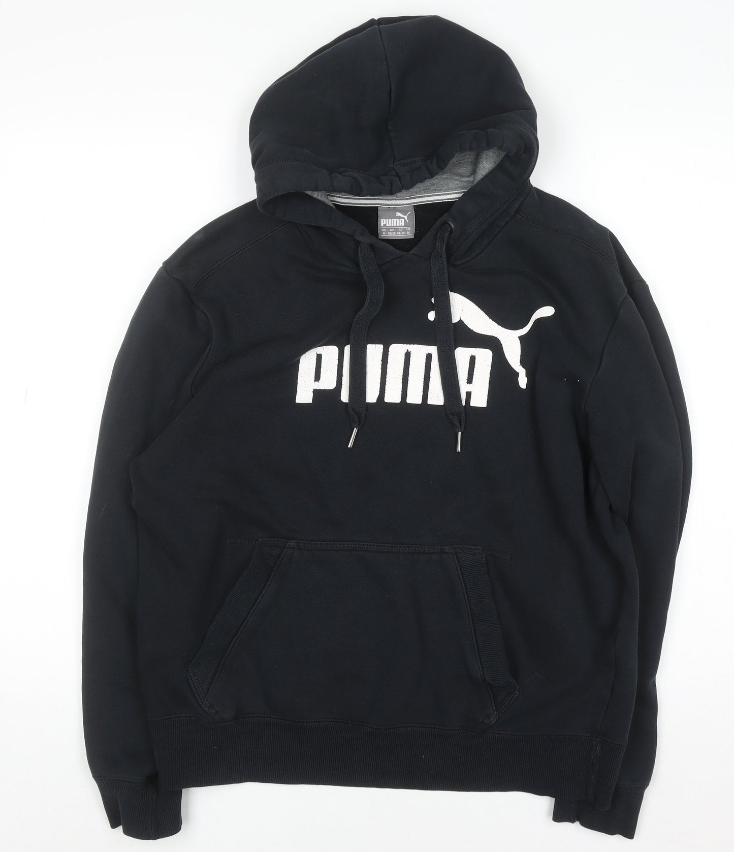 Mens UK Size M PUMA Black Pullover Hoodie